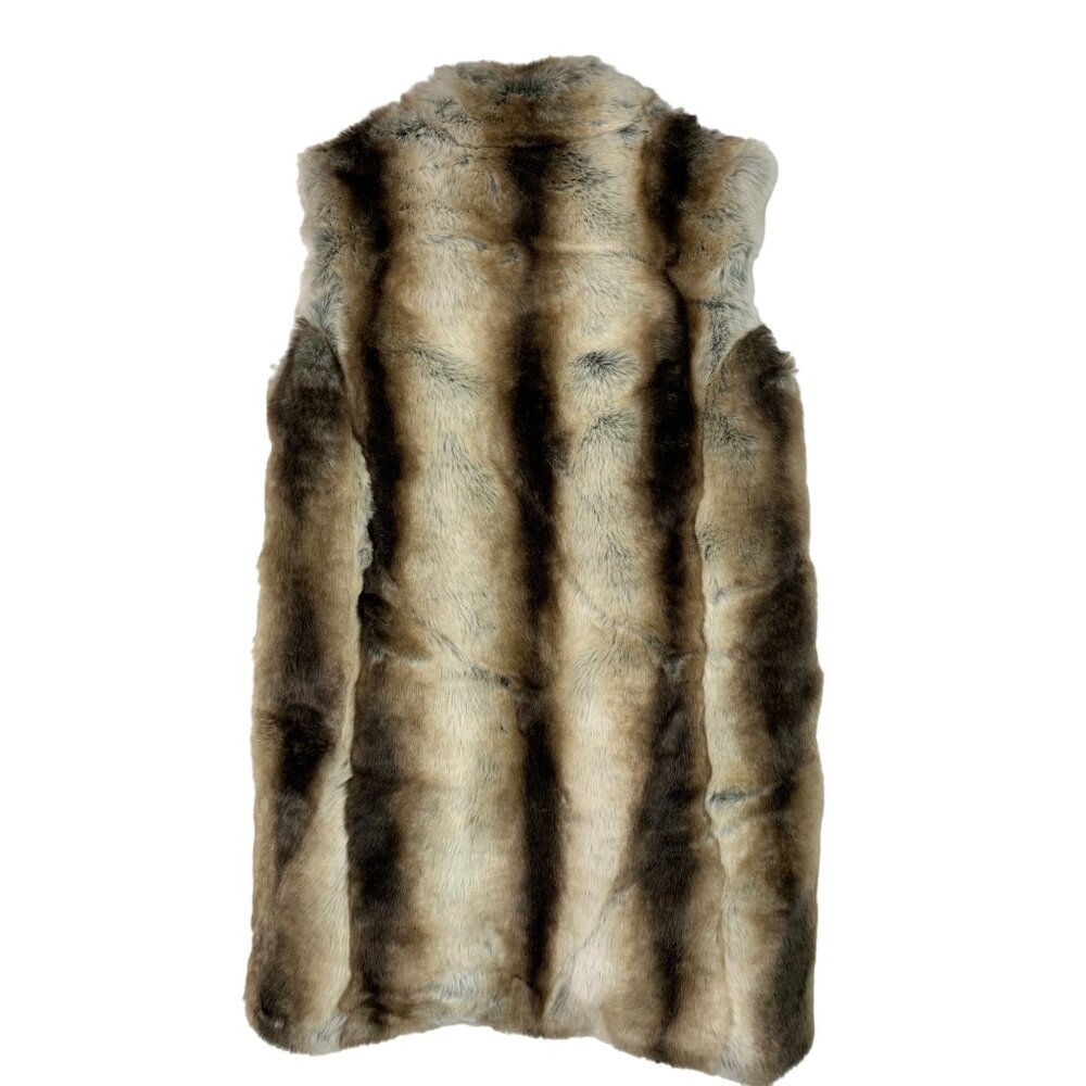 Womens Donna Salyers Fabulous-Furs Faux Fur Hook Vest XS EUC 7743 long line - Picture 5 of 7